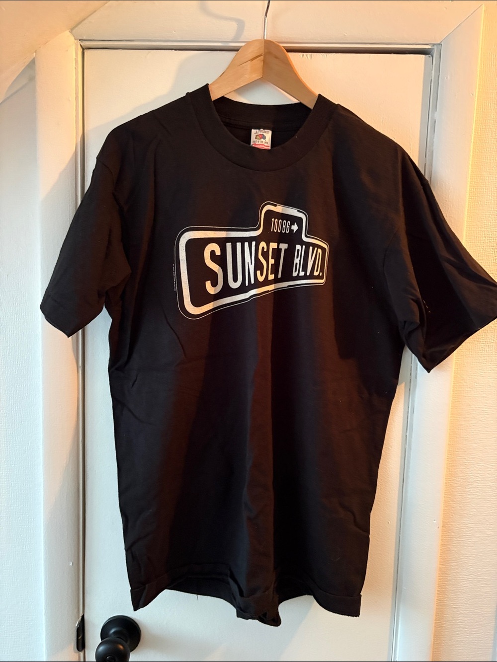 Vintage Broadway Sunset Blvd. Graphic Tee - Black with White Logo